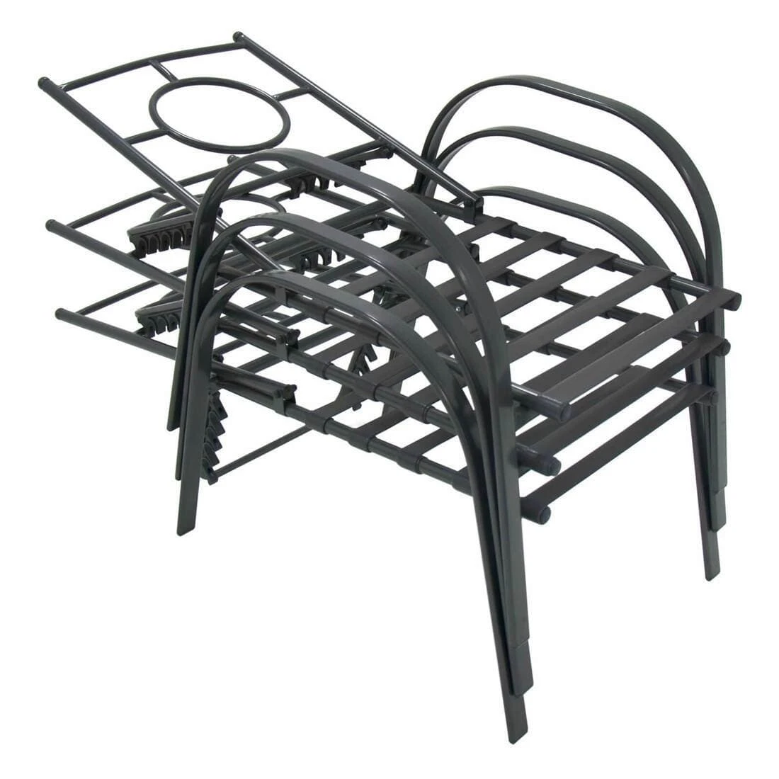 Cadiz 11 Piece Garden Furniture Set Parasol Grey Metal Frame 9 Cadiz 11 Piece Garden Furniture Set Parasol Grey Metal Frame - Image 9