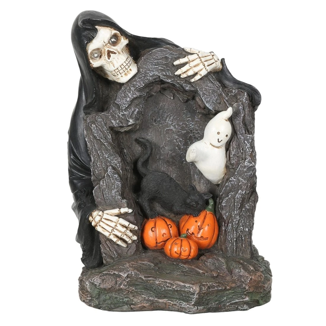 Light Up Halloween Decoration Grim Reaper Skeleton & Ghost 2 Light Up Halloween Decoration Grim Reaper Skeleton & Ghost - Image 2