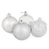 16 X 6cm Christmas Tree Baubles Swirl Matte Glitter Mirrored