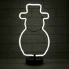 Snowman Neon White Table Lamp Bright LED Rope Light Feature