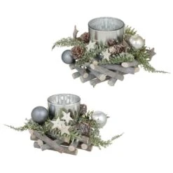 Round Wooden Tealight Candle Holder Christmas Decoration -XS Stock Shop XS5765 Master 1600 1 04455.1536854237.1100.1100