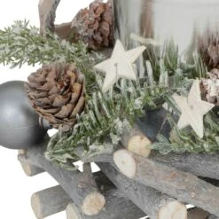 Round Wooden Tealight Candle Holder Christmas Decoration -XS Stock Shop XS5766 1600 2 40839.1537961686.1100.1100