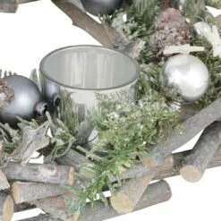 Wooden Wreath Tealight Candle Holder Christmas Decoration 30cm -XS Stock Shop XS5769 1600 3 40364.1536850169.1100.1100