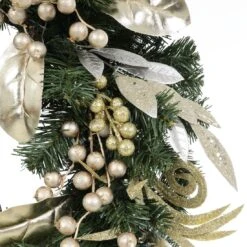 Christmas Wreath Pre-Lit Silver Gold Leaf Berries 60cm (2ft) 12 Christmas Wreath Pre-Lit Silver Gold Leaf Berries 60cm (2ft) -XS Stock Shop XS5819 1600 2 72872.1539337988.1100.1100