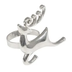 Set Of 4 Christmas Napkin Rings Silver Metal Table Decoration -XS Stock Shop XS5837 1600 2 39566.1539771677.1100.1100
