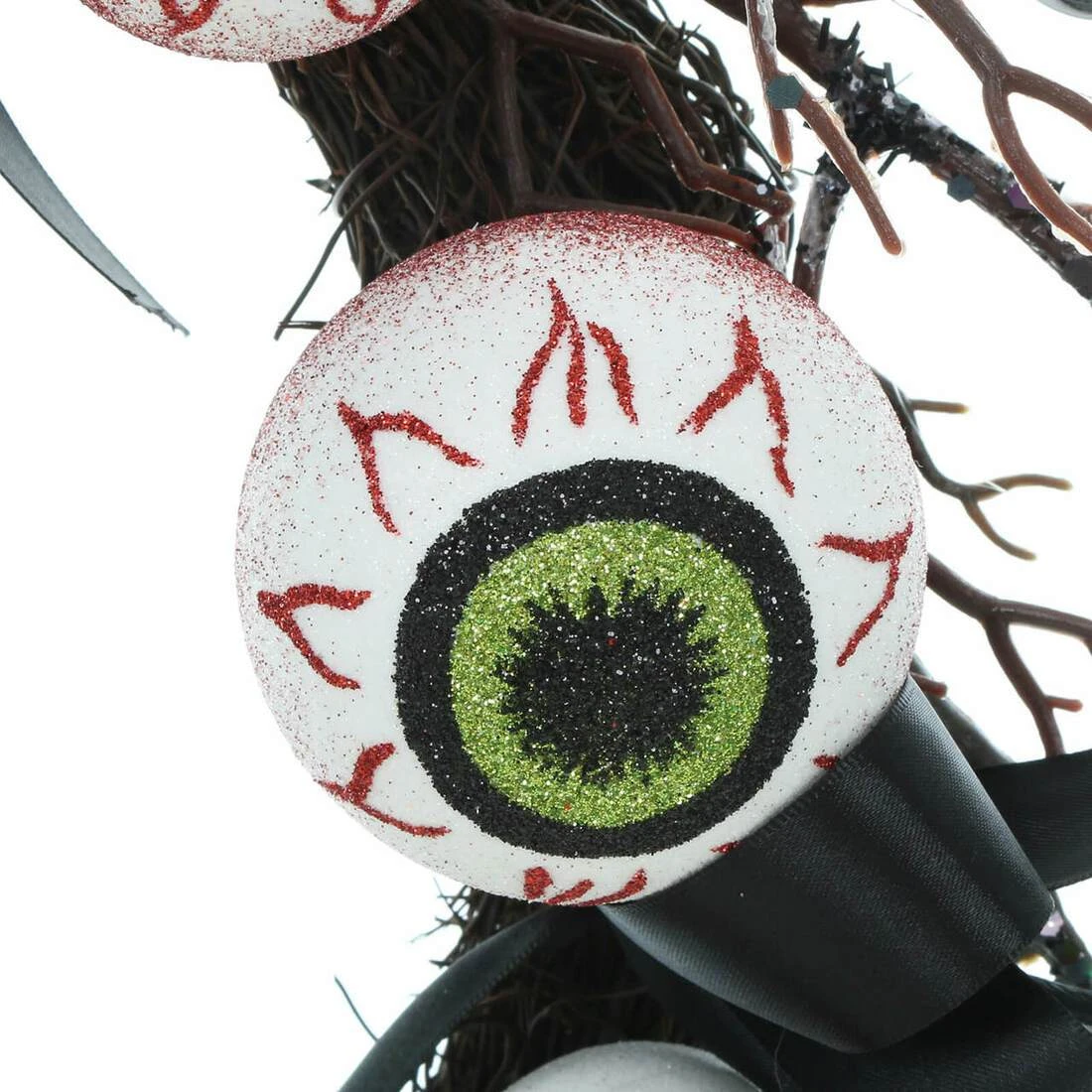 15" Glittery Eyeballs Halloween Wreath Hanging Decoration 2 15" Glittery Eyeballs Halloween Wreath Hanging Decoration - Image 2