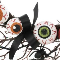 15" Glittery Eyeballs Halloween Wreath Hanging Decoration 6 15" Glittery Eyeballs Halloween Wreath Hanging Decoration -XS Stock Shop XS5953 1600 3 06882.1533733294.1100.1100