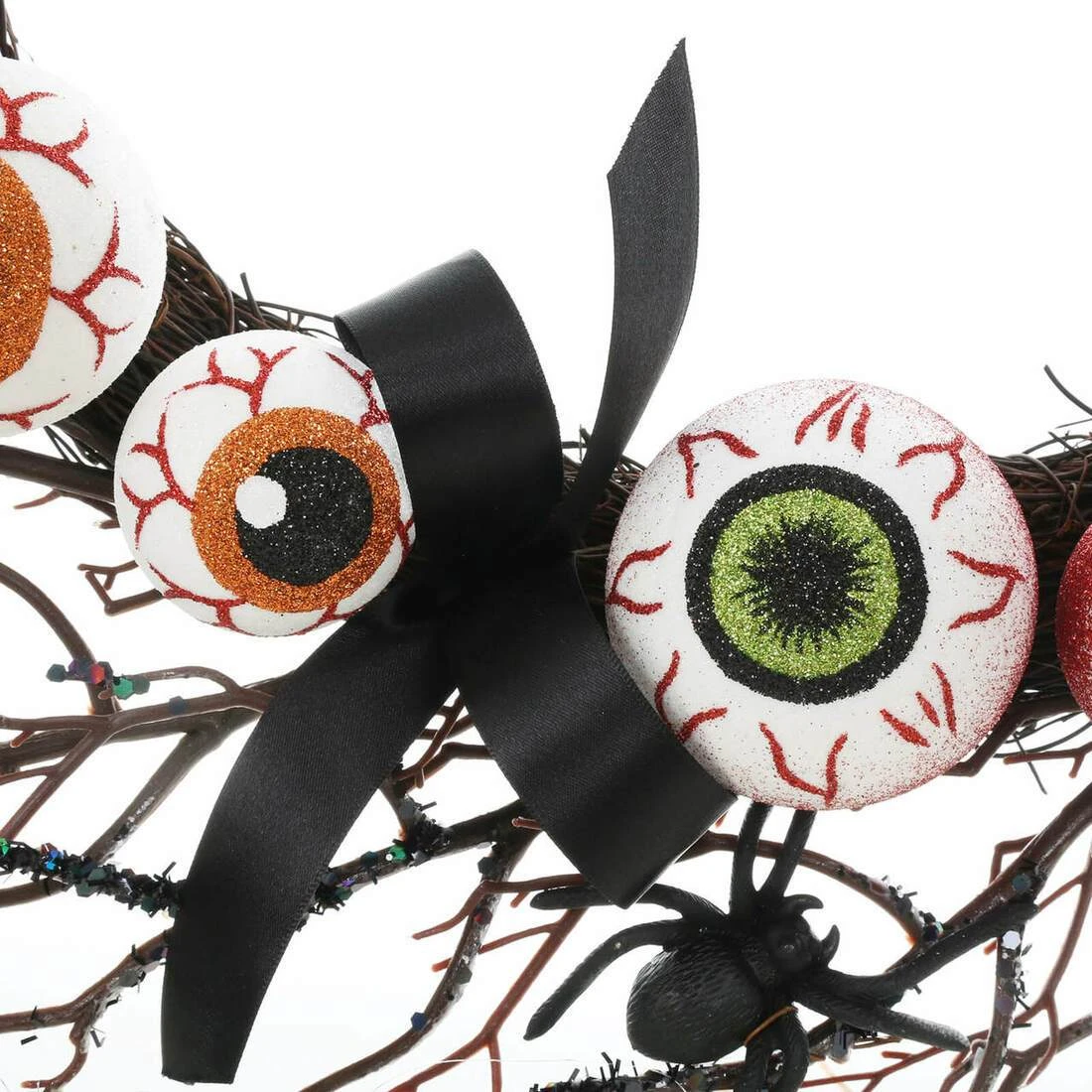 15" Glittery Eyeballs Halloween Wreath Hanging Decoration 3 15" Glittery Eyeballs Halloween Wreath Hanging Decoration - Image 3