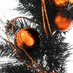 24" Orange Witch Halloween Wreath Sparkly Hanging Decoration -XS Stock Shop XS5954 1600 6 56096.1533736149.1100.1100