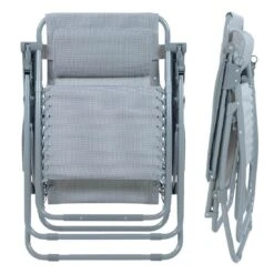 Garden Recliner Chair Silver Grey Marl Zero Gravity Relaxer Texteline -XS Stock Shop XS6041 1600 10 opt 39511.1585041283.1100.1100