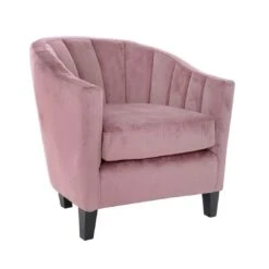 Hodge & Hodge Tub Shaped Armchair With Velvet Style Cover -XS Stock Shop XS6185 1600 1 opt 23853.1584450995.1100.1100