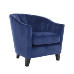 Hodge & Hodge Tub Shaped Armchair With Velvet Style Cover -XS Stock Shop XS6187 1600 1 opt 01350.1584452058.1100.1100