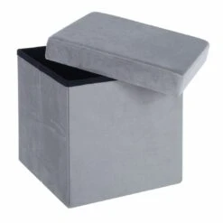 Hodge & Hodge Velvet Effect Storage Ottoman With Lid 16 Hodge & Hodge Velvet Effect Storage Ottoman With Lid -XS Stock Shop XS6240 1600 2 opt 57721.1609845403.1100.1100