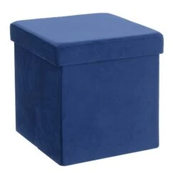Hodge & Hodge Velvet Effect Storage Ottoman With Lid 23 Hodge & Hodge Velvet Effect Storage Ottoman With Lid -XS Stock Shop XS6243 1 opt