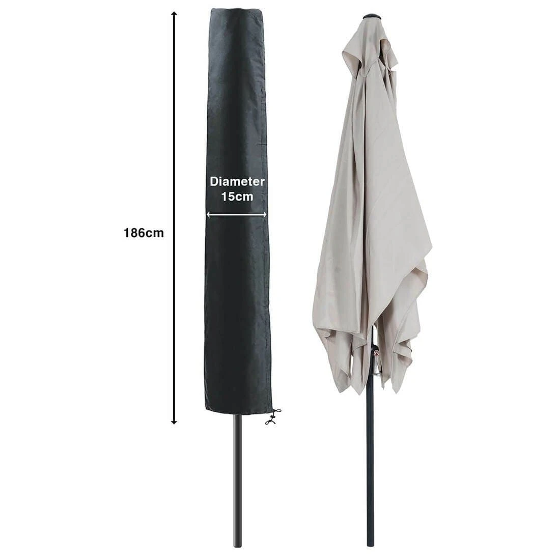 Water Resistant Cover For Azuma 3m X 2m Garden Parasol 2 Water Resistant Cover For Azuma 3m X 2m Garden Parasol - Image 2