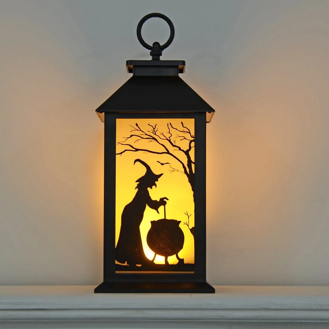 Cackle & Co Black Halloween Design Lantern With Lights 5 Cackle & Co Black Halloween Design Lantern With Lights - Image 5