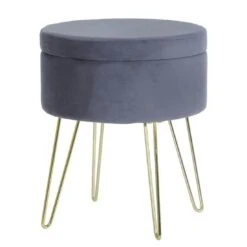 Hodge & Hodge Aria Plush Velvet Storage Stool With Gold Legs -XS Stock Shop XS6408 1600 1 opt 68995.1597143065.1100.1100