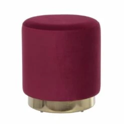 Hodge & Hodge Sophia Stylish Velvet Stool With Gold Base 19 Hodge & Hodge Sophia Stylish Velvet Stool With Gold Base -XS Stock Shop XS6413 1600 1 opt 64051.1597142415.1100.1100