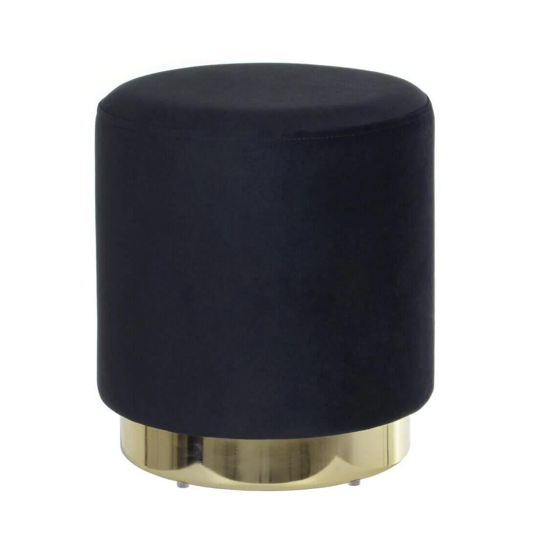 Hodge & Hodge Sophia Stylish Velvet Stool With Gold Base 7 Hodge & Hodge Sophia Stylish Velvet Stool With Gold Base - Image 7