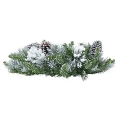 50cm Artificial Snow Flocked Xmas Wreath With Pine Cones -XS Stock Shop XS6417 1600 3 67090.1569486241.1100.1100