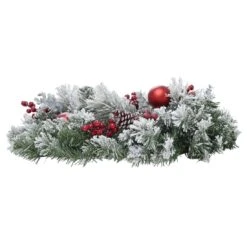 Snow Flocked Christmas Wreath With Red Berries Baubles 60cm 5 Snow Flocked Christmas Wreath With Red Berries Baubles 60cm -XS Stock Shop XS6435 1600 3 23972.1567498312.1100.1100