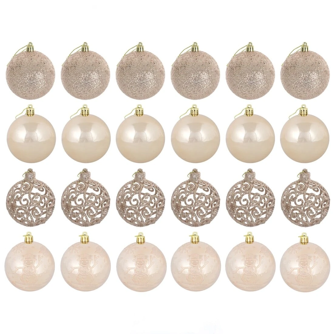 24pk Mixed Metallic Christmas Tree Baubles Bumper Set 8cm 8 24pk Mixed Metallic Christmas Tree Baubles Bumper Set 8cm - Image 8