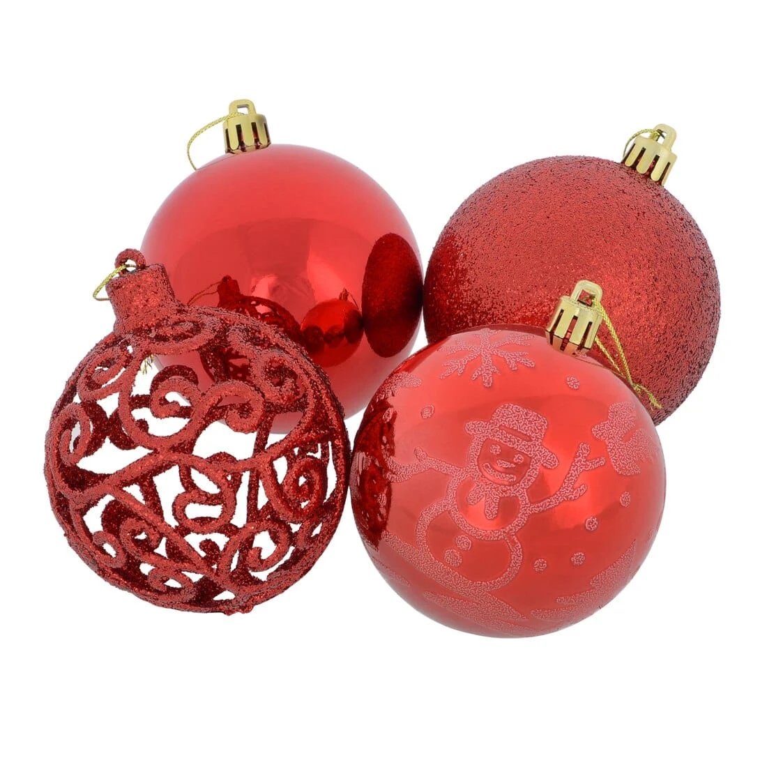 24pk Mixed Metallic Christmas Tree Baubles Bumper Set 8cm 3 24pk Mixed Metallic Christmas Tree Baubles Bumper Set 8cm - Image 3