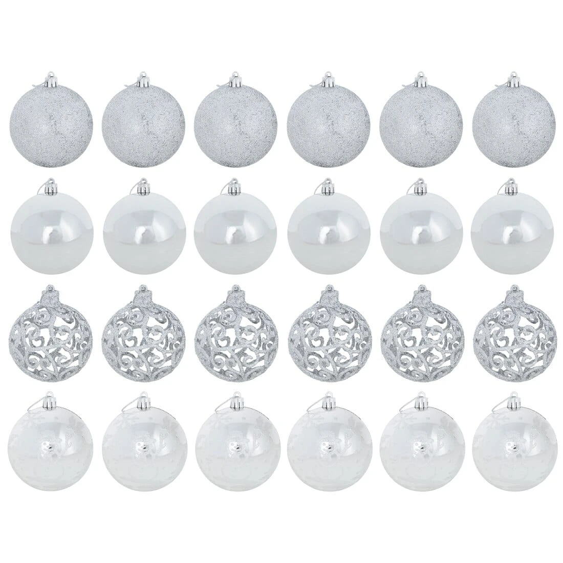 24pk Mixed Metallic Christmas Tree Baubles Bumper Set 8cm 7 24pk Mixed Metallic Christmas Tree Baubles Bumper Set 8cm - Image 7