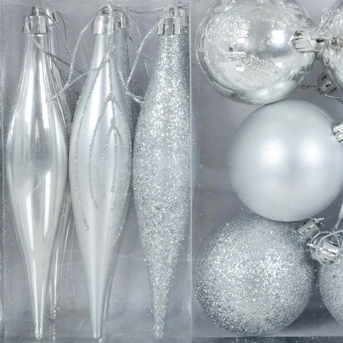 45pc Metallic Christmas Tree Decoration Set Mixed Baubles 5 45pc Metallic Christmas Tree Decoration Set Mixed Baubles - Image 5