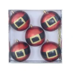 5pk Large Novelty Santa Belt Christmas Tree Baubles 10cm -XS Stock Shop XS6480 1600 3 71213.1569323959.1100.1100