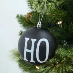3pk Large HO HO HO Christmas Tree Baubles 10cm Black/Red -XS Stock Shop XS6494 lifestyle 1600 97478.1567509005.1100.1100