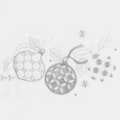 Christmas Baubles Tablecloths Napkins Fabric White Red 13 Christmas Baubles Tablecloths Napkins Fabric White Red -XS Stock Shop XS6556 detail 99047.1570707995.1100.1100