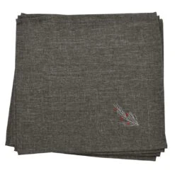 Christmas Tree Embroidered Tablecloths Napkins Fabric Dark Grey -XS Stock Shop XS6567 1600 1 61279.1570025531.1100.1100