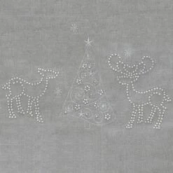 Christmas Reindeer Tablecloths Napkins Diamante Grey Red -XS Stock Shop XS6572 detail 54135.1571051163.1100.1100