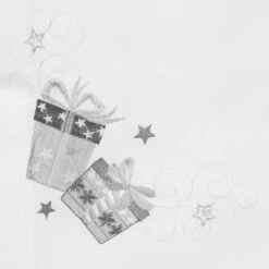 Christmas Presents Tablecloths Napkins White Fabric Embroidery 9 Christmas Presents Tablecloths Napkins White Fabric Embroidery -XS Stock Shop XS6584 detail 60159.1571050814.1100.1100