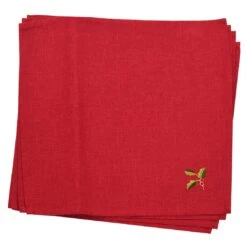 Christmas Holly Tablecloths Napkins Green Red Fabric Cover -XS Stock Shop XS6599 1600 1 72710.1570094056.1100.1100