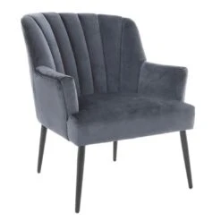 Hodge & Hodge Oyster Shape Armchair With Velvet Style Cover -XS Stock Shop XS6601 1600 1 opt 44293.1597144603.1100.1100