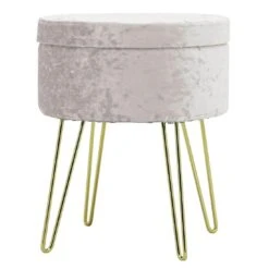 Hodge & Hodge Aria Plush Velvet Storage Stool With Gold Legs -XS Stock Shop XS6630 1600 1 opt 28937.1597142984.1100.1100