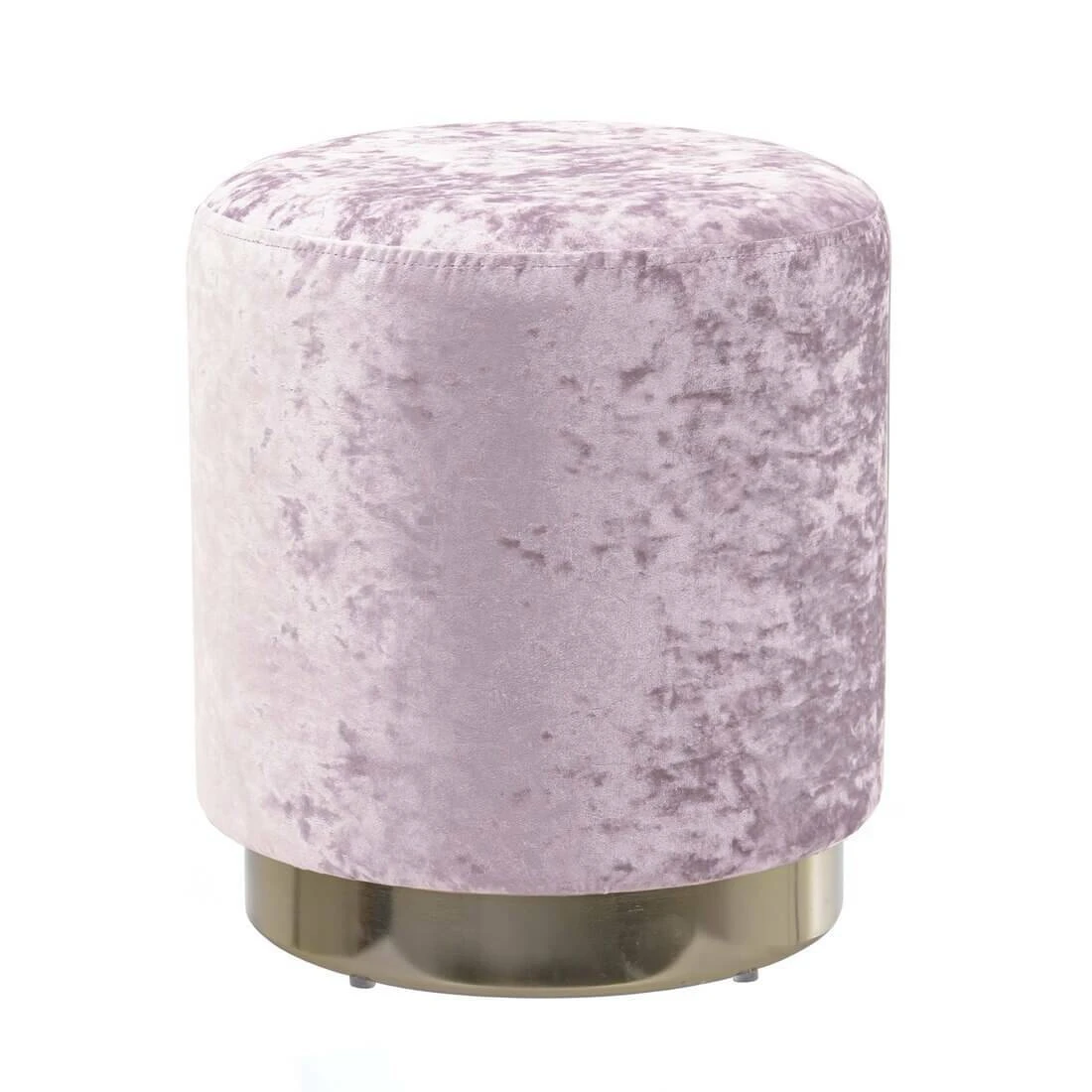 Hodge & Hodge Sophia Stylish Velvet Stool With Gold Base 3 Hodge & Hodge Sophia Stylish Velvet Stool With Gold Base - Image 3