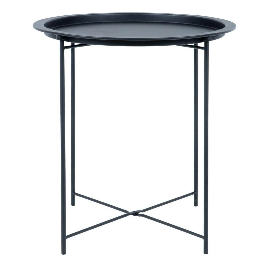 Hodge And Hodge Round Side Table Folding Metal Tray Top 7 Hodge And Hodge Round Side Table Folding Metal Tray Top - Image 7