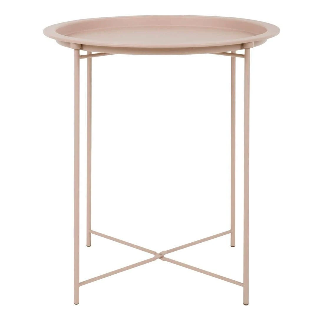 Hodge And Hodge Round Side Table Folding Metal Tray Top 6 Hodge And Hodge Round Side Table Folding Metal Tray Top - Image 6