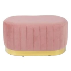 Hodge And Hodge Aurora Velvet Oval Ottoman Seat Gold Base -XS Stock Shop XS6653 1600 2 opt 96168.1594982225.1100.1100