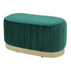 Hodge And Hodge Aurora Velvet Oval Ottoman Seat Gold Base -XS Stock Shop XS6656 1600 1 opt 98914.1594982166.1100.1100