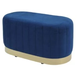Hodge And Hodge Aurora Velvet Oval Ottoman Seat Gold Base -XS Stock Shop XS6657 1600 1 opt 57383.1594982162.1100.1100