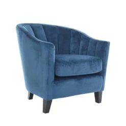 Hodge & Hodge Tub Shaped Armchair With Velvet Style Cover -XS Stock Shop XS6664 1600 1 opt 78551.1596449161.1100.1100