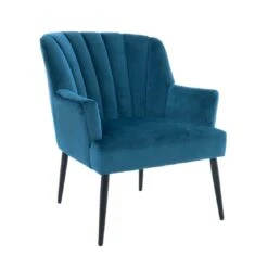 Hodge & Hodge Oyster Shape Armchair With Velvet Style Cover -XS Stock Shop XS6665 1600 1 opt 67832.1597234195.1100.1100