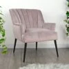 Hodge & Hodge Oyster Shape Armchair With Velvet Style Cover