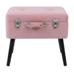 Suitcase Storage Stool Velvet Seat Black Legs Silver Clasps 11 Suitcase Storage Stool Velvet Seat Black Legs Silver Clasps -XS Stock Shop XS6693 1600 1 opt 10690.1599219074.1100.1100