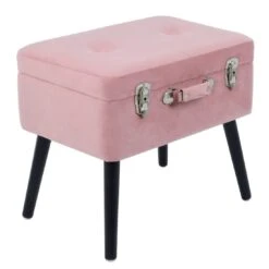Suitcase Storage Stool Velvet Seat Black Legs Silver Clasps 13 Suitcase Storage Stool Velvet Seat Black Legs Silver Clasps -XS Stock Shop XS6693 1600 2 opt 99065.1599219074.1100.1100