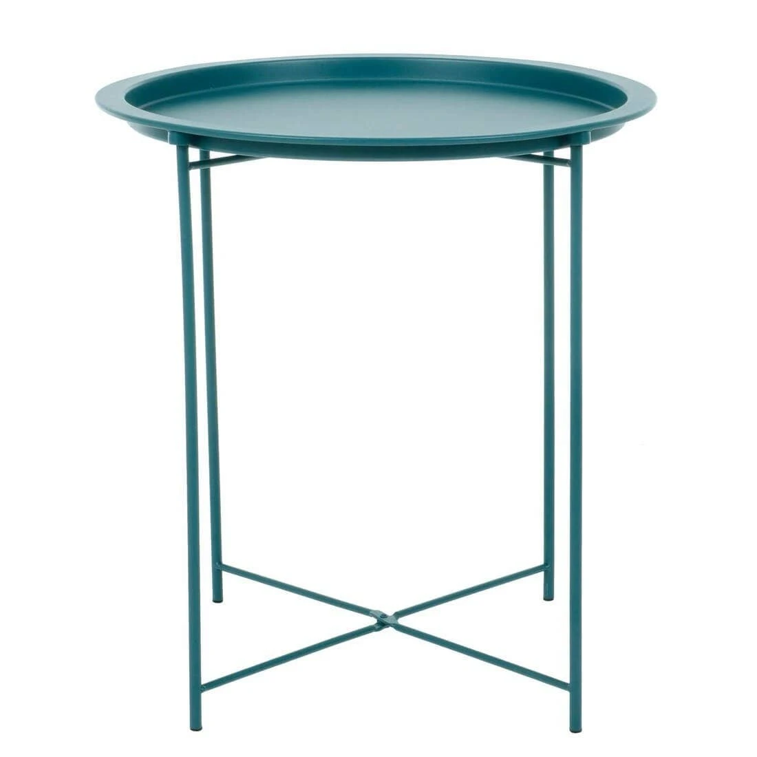 Hodge And Hodge Round Side Table Folding Metal Tray Top 9 Hodge And Hodge Round Side Table Folding Metal Tray Top - Image 9